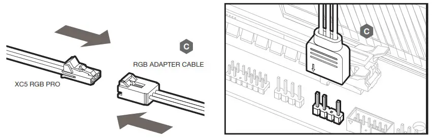 CORSAIR XC5 RGB Pro Series Socket 1200 1700 Socket - BLOCK RGB LIGHTING