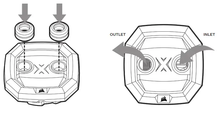 CORSAIR XC5 RGB Pro Series Socket 1200 1700 Socket - TUBING INSTALLATION