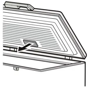 Steca PF166-H Solar Fridge--lid and swit