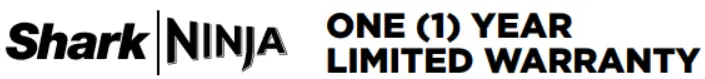 Shark NINJA One Year Limited Warranty - LOGO