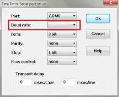 Serial port setup