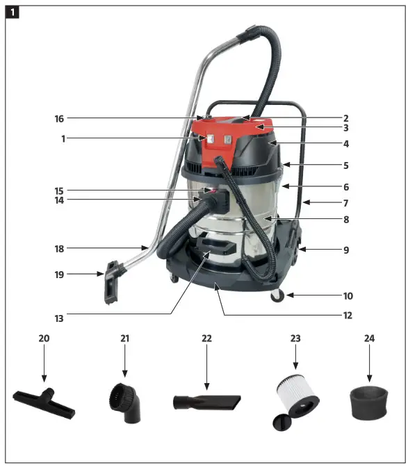 MEEC TOOLS 014123 Heavy-Duty Vacuum Cleaner- 1