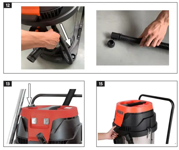 MEEC TOOLS 014123 Heavy-Duty Vacuum Cleaner- 12