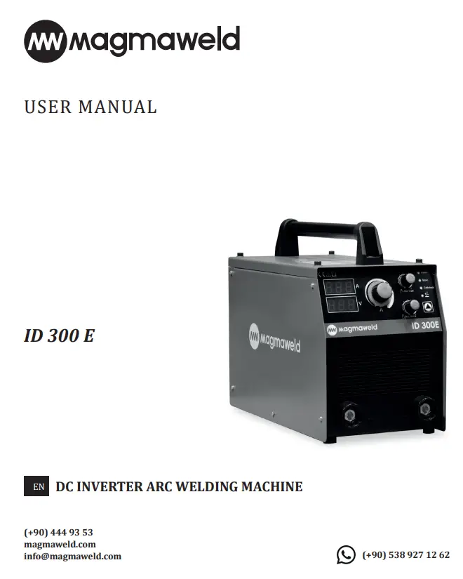 Magmaweld ID 300 E DC Inverter Arc Welding Machine User Manual
