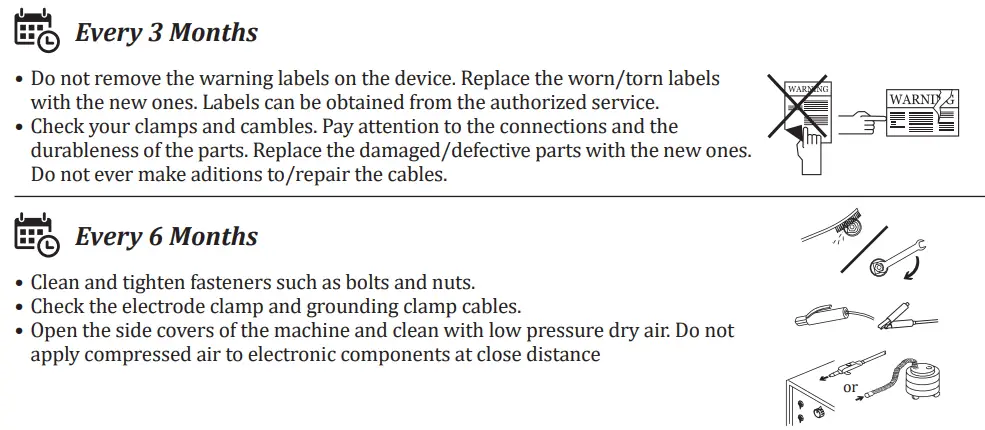 Magmaweld ID 300 E DC Inverter Arc Welding Machine User Manual - Maintenance
