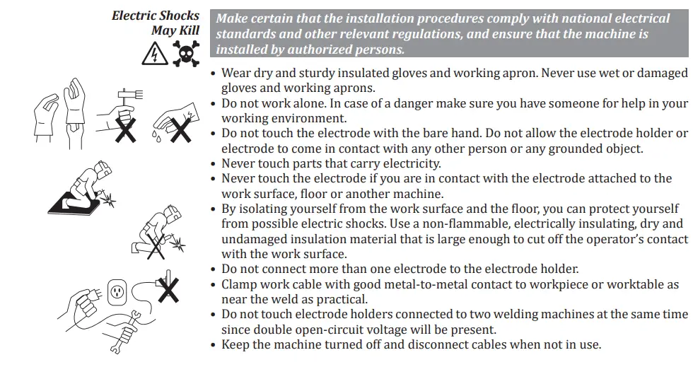 Magmaweld ID 300 E DC Inverter Arc Welding Machine User Manual - SAFETY PRECAUTIONS