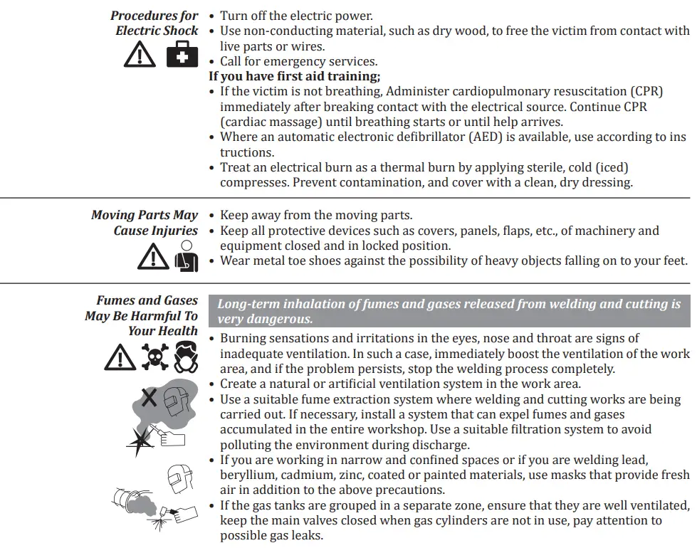 Magmaweld ID 300 E DC Inverter Arc Welding Machine User Manual - SAFETY PRECAUTIONS