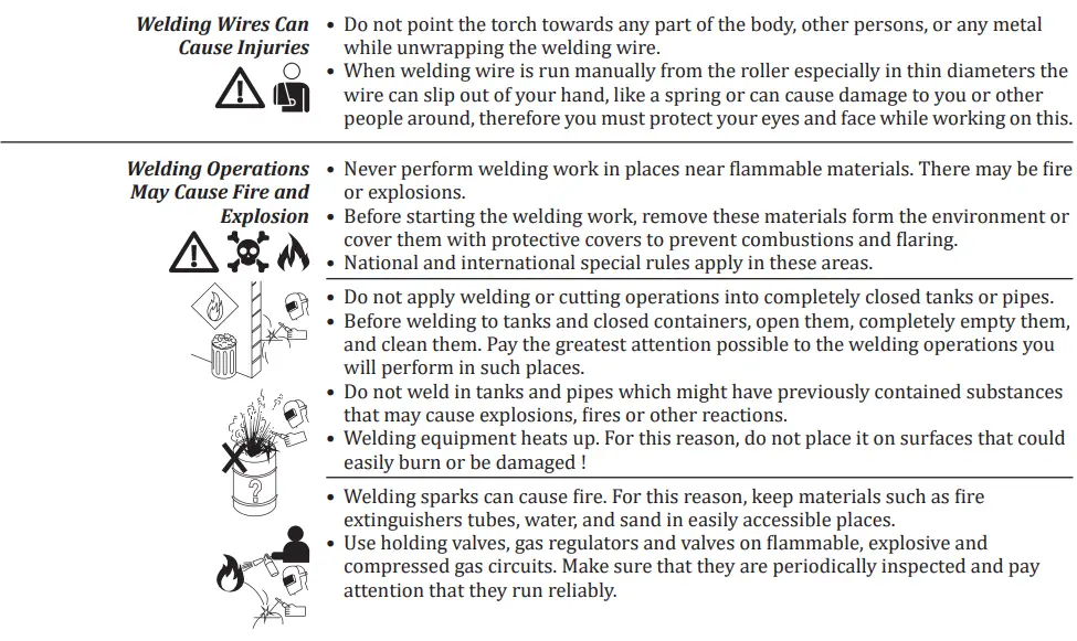 Magmaweld ID 300 E DC Inverter Arc Welding Machine User Manual - SAFETY PRECAUTIONS