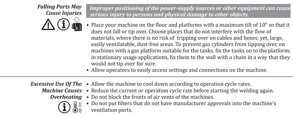 Magmaweld ID 300 E DC Inverter Arc Welding Machine User Manual - SAFETY PRECAUTIONS