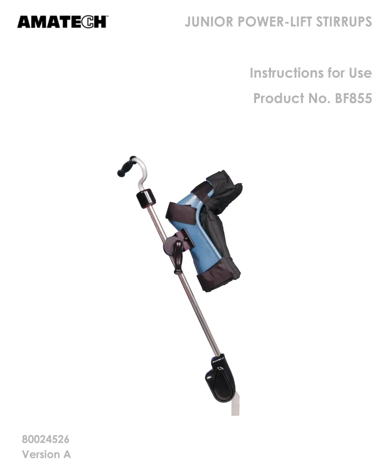 AMATECH BF855 Junior Power-Lift Stirrups Instruction Manual