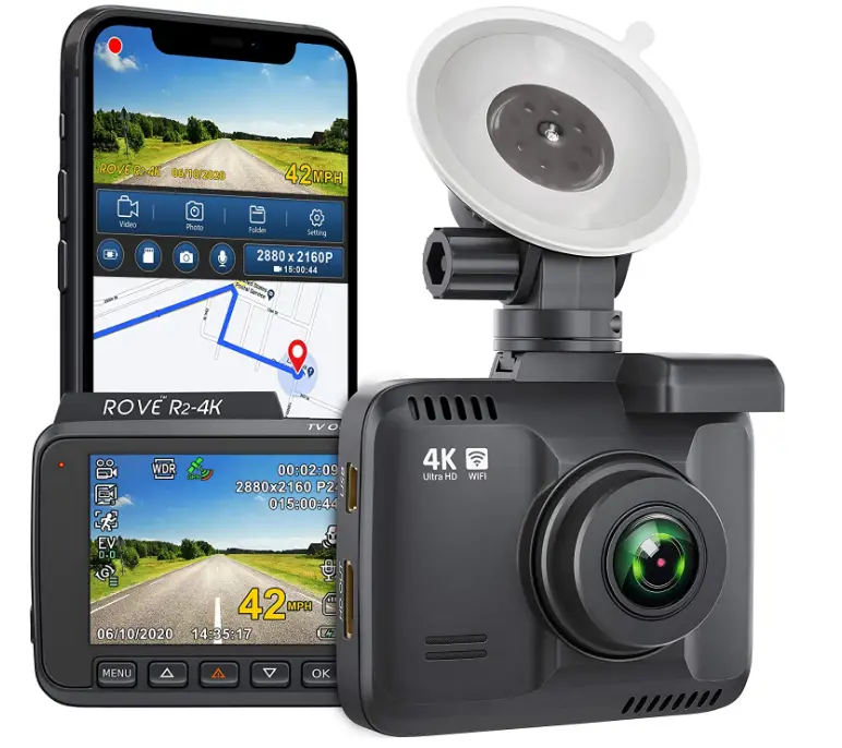 Rove-R2-4K-Dash-Cam-Built-in-WiF- GPS-Car-Dashboard-Camera-Recorder-image