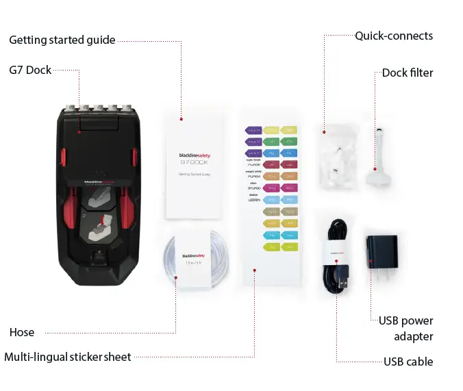 blackline -safety G7- DOCK Bump- Test and -Calibration -Station- FIG 2