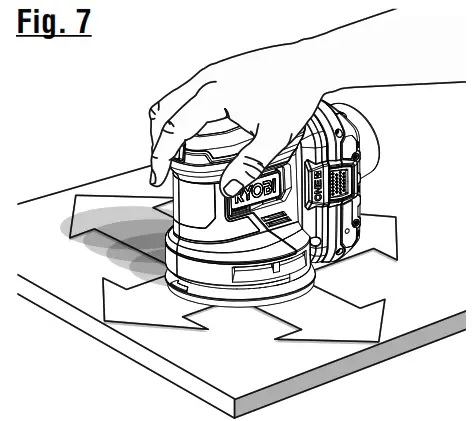 RYOBI PCL406B 18V Cordless 5 Inch Random Orbit Sander - fig 7