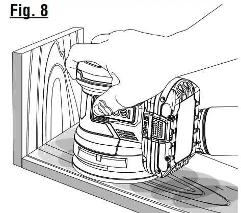 RYOBI PCL406B 18V Cordless 5 Inch Random Orbit Sander - fig 9