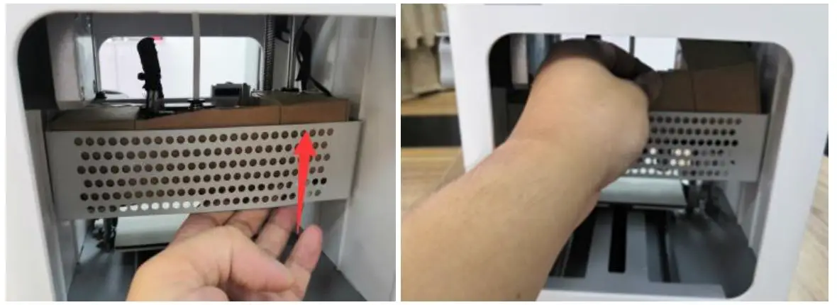 MONOPRICE 40108 Cadet 3D Printer - Remove the cardboard block from inside the printer