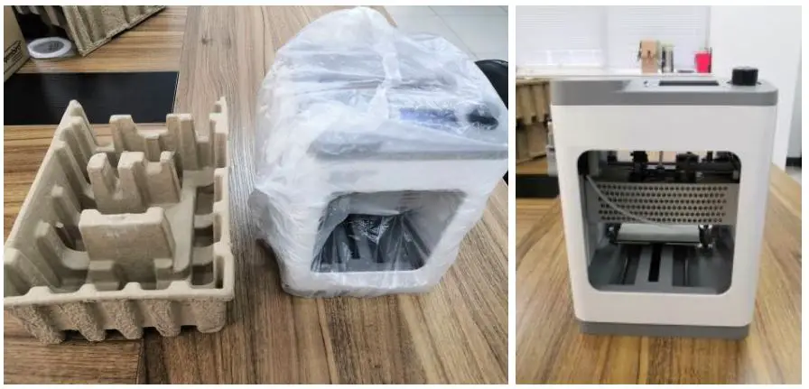 MONOPRICE 40108 Cadet 3D Printer - Remove the eggshell carton and plastic bag from the printer