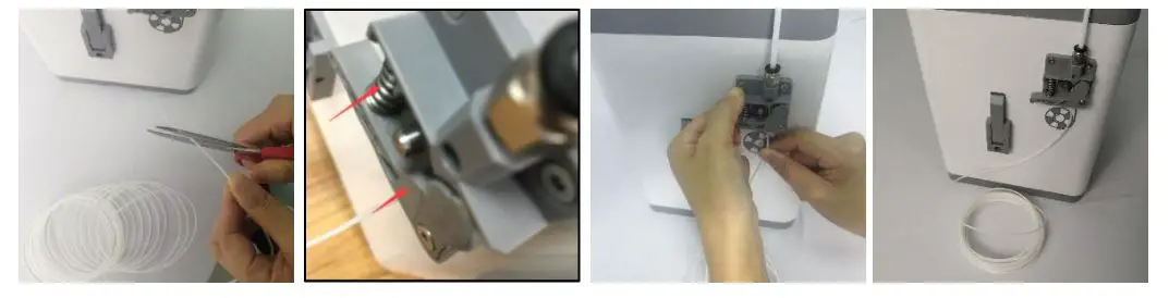 MONOPRICE 40108 Cadet 3D Printer - Using a pair of scissors or side cutters, cut about an inch off the end