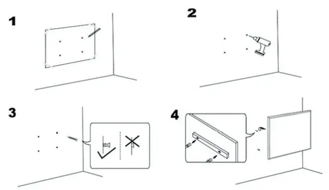 KLARSTEIN 10034235 Infrared Heater - WALL INSTALLATION