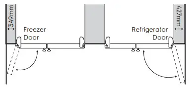 Electrolux ESE5401A BPH 528L Side By Side Refrigerator - Clearance around 2