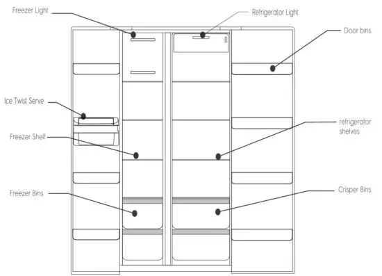 Electrolux ESE5401A BPH 528L Side By Side Refrigerator - featured