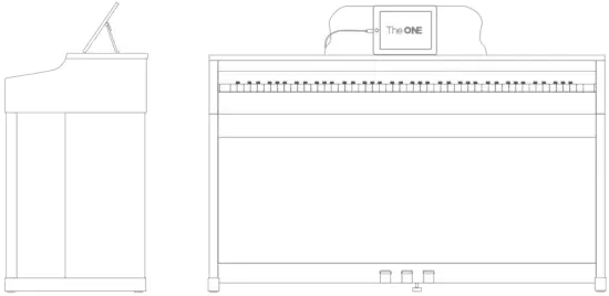 Wanaka SP PLAY The ONE Weighted 88 Key Smart Piano - Fig 1