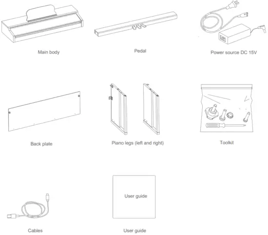 Wanaka SP PLAY The ONE Weighted 88 Key Smart Piano - Fig