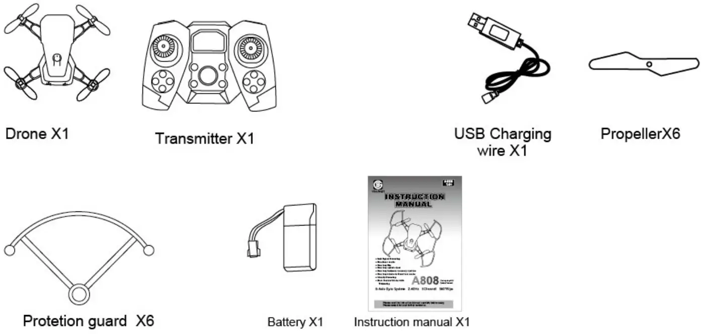 Glory Bright A808 6-Axis Gyro System Drone - drone 4
