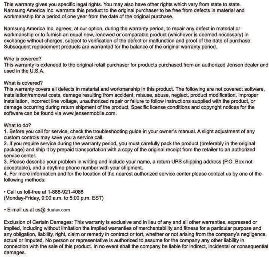 JENSEN Multimedia Receiver with Bluetooth and USBMirror - One-Year Limited Warranty