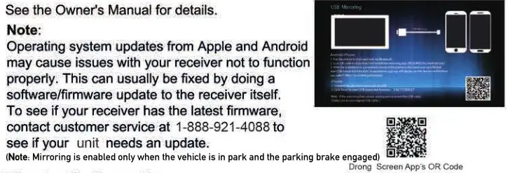 JENSEN Multimedia Receiver with Bluetooth and USBMirror - USBMirror Operation