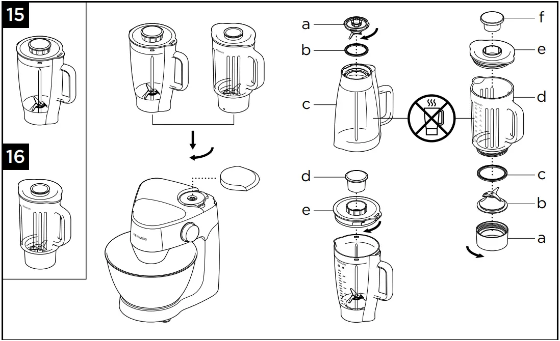 Kenwood TYPE KHC29 Prospero Stand Mixer and Blender parts C