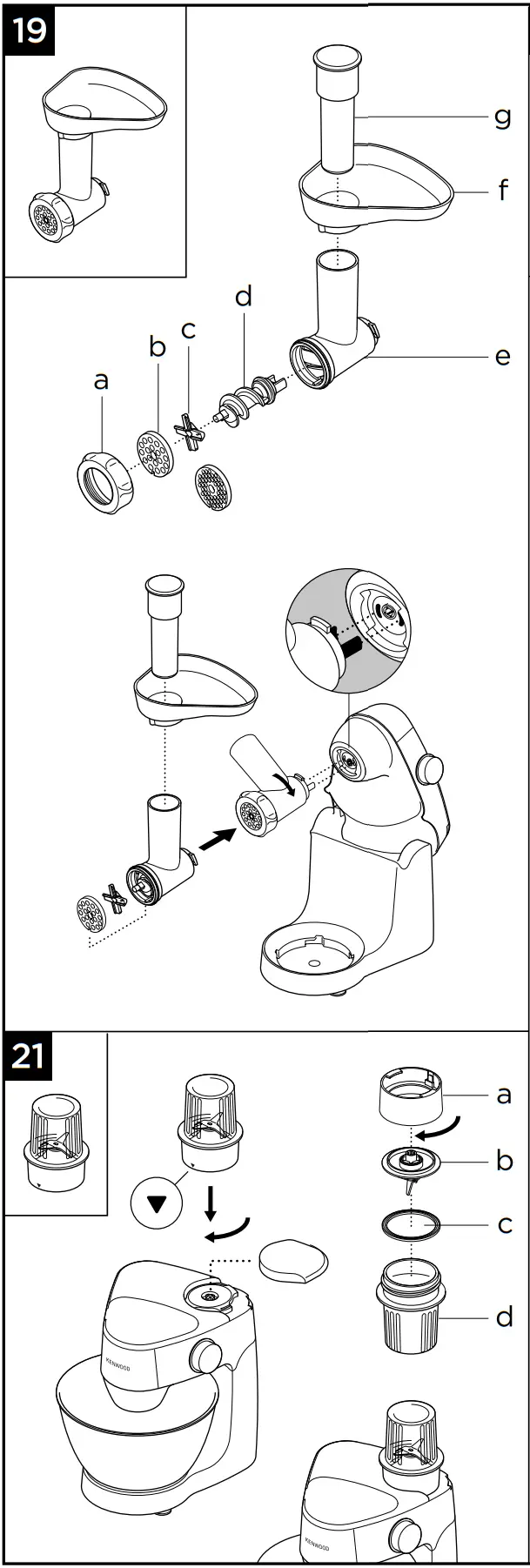 Kenwood TYPE KHC29 Prospero Stand Mixer and Blender parts E 1