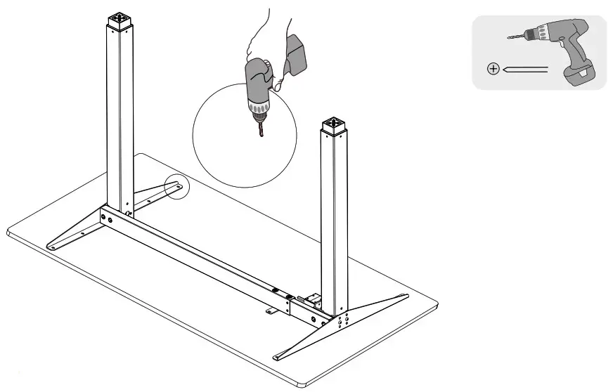 DESKFIT Ergonomically Height-Adjustable Desk-remove the desktop