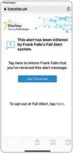 Alert Received Interface