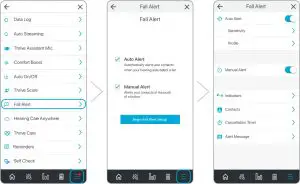 Fall Alert Settings Interface