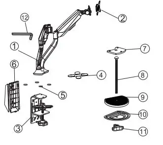 Flexispot-F8LD-Desk-Mount-Dual-Monitor-Mount-fig-1