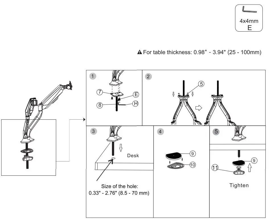 Flexispot-F8LD-Desk-Mount-Dual-Monitor-Mount-fig-5