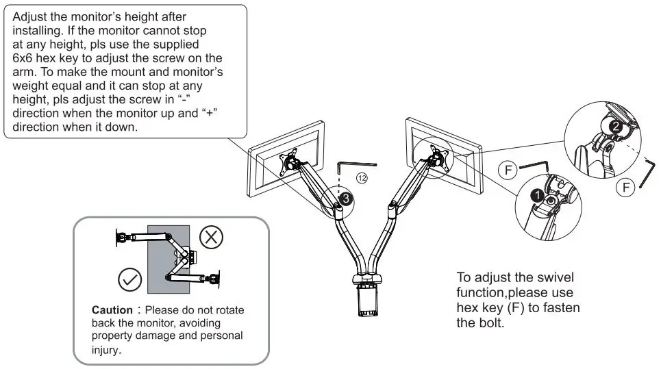 Flexispot-F8LD-Desk-Mount-Dual-Monitor-Mount-fig-7