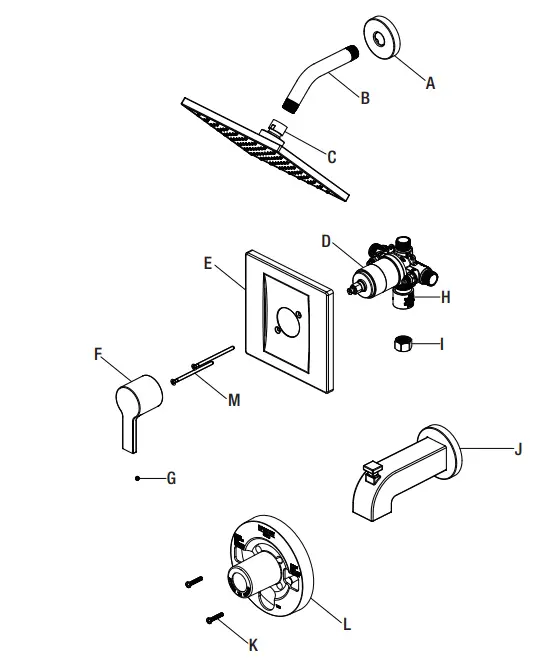 Glacier-bay-873W-6101-SINGLE-HANDLE-TUB-AND-SHOWER-FAUCET-FIG5