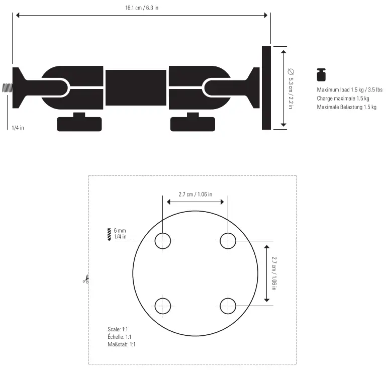 elgato 10AAO9901 Wall Mount Articulated arm for Cameras fig