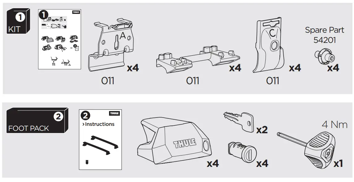 THULE Kit 186009 fig 1