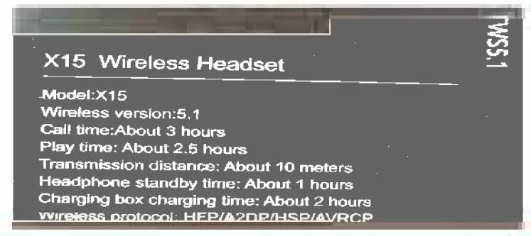 Headsets X15 Wireless Headset