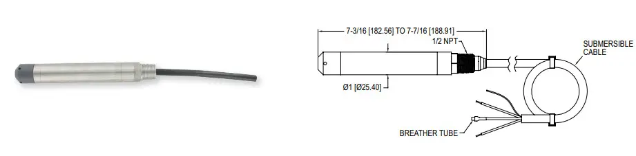 Mercoid Bulletin L-37 Series SBLTX Submersible Level Transducer