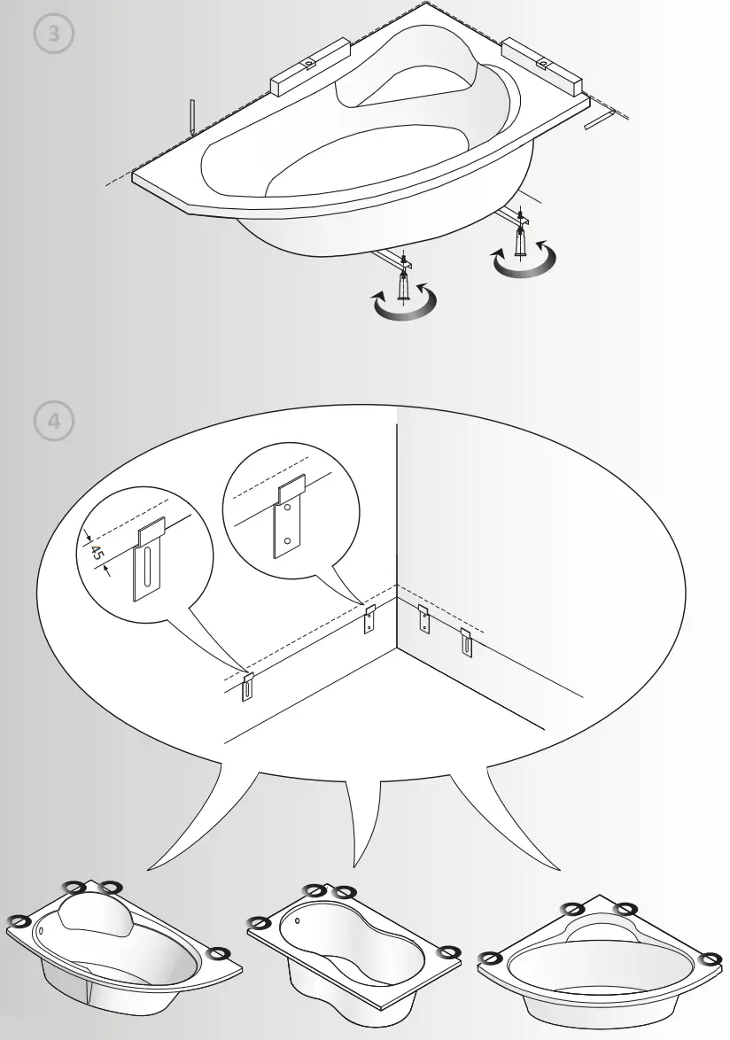 cersanit S301 103 Virgo 180 x80 Bathtub - FIG 5