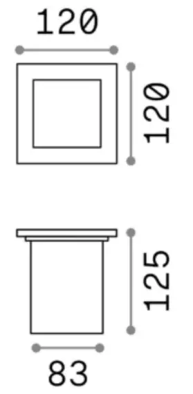 ideal lux 8021696117881 Square Floor Lamp - 1