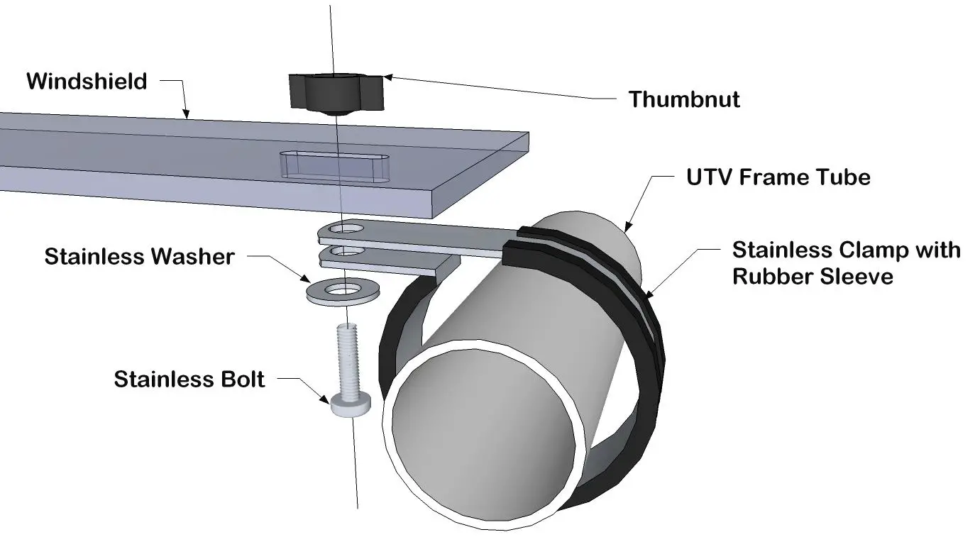 FALCON RIDGE Honda Talon 1000 Aero-Vent Front Lexan Windshield -06