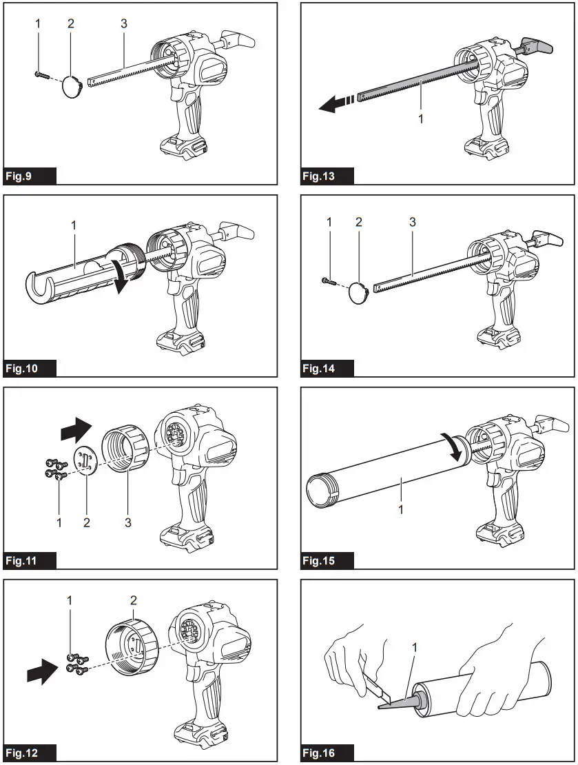 makita CG100D Cordless Caulking Gun - Fig 2