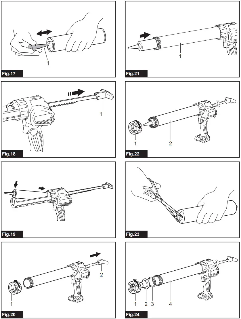 makita CG100D Cordless Caulking Gun - Fig 3