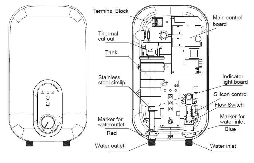 Midea DSK45U5 Instant Electric Water Heater fig 1