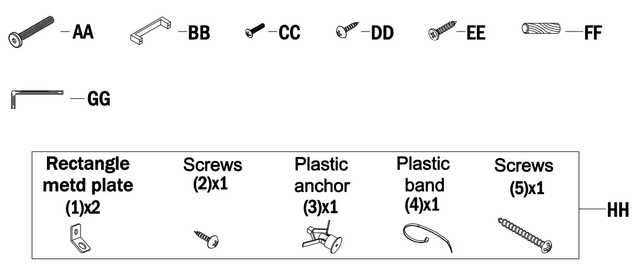 StyleWell LE 3454 Stafford Light Brown 5 Drawer Light Brown Chest of Drawers - Fig 2