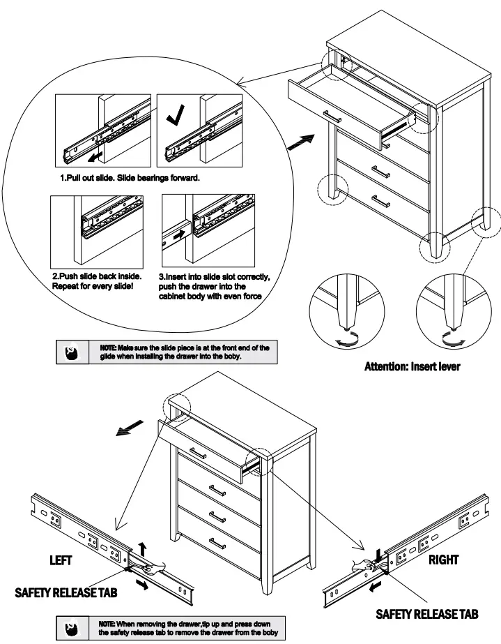 StyleWell LE 3454 Stafford Light Brown 5 Drawer Light Brown Chest of Drawers - Fig 7